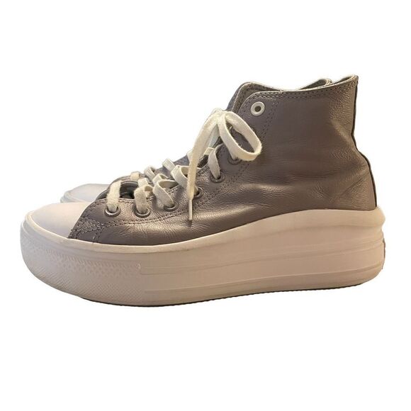 Converse Chuck Taylor All Star Move Platform Hi Top Sneakers Leather - Picture 1 of 6